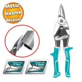Tenekeci Metal Alüminyum İnce Metal Sac Kesme Makası İzole Saplı Karton Deri Bakır Kesim 25 cm - 1