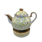 Küçük Çiçek Demlik + Kaide Sarı - 1