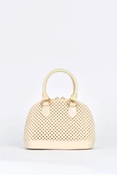 Elatae Kadın Omuz Askılı Silikon Çapraz Çanta Bej 26565 thumbnail 1