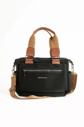 Kadın Suni Deri Ayarlanabilir Çapraz Askılı 3 Gözlü Kullanışlı Omuz Çantası SYHKH1383 thumbnail 5