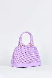 Elatae Kadın Omuz Askılı Silikon Çapraz Çanta Lila 26565 thumbnail 2