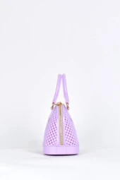 Elatae Kadın Omuz Askılı Silikon Çapraz Çanta Lila 26565 thumbnail 4