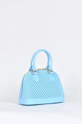 Elatae Kadın Omuz Askılı Silikon Çapraz Çanta Mavi 26565 thumbnail 2