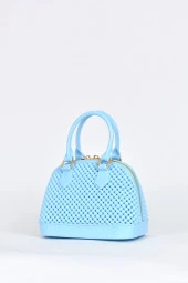 Elatae Kadın Omuz Askılı Silikon Çapraz Çanta Mavi 26565 thumbnail 3