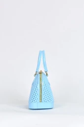Elatae Kadın Omuz Askılı Silikon Çapraz Çanta Mavi 26565 thumbnail 4