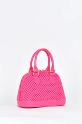 Elatae Kadın Omuz Askılı Silikon Çapraz Çanta Pembe 26565 thumbnail 2