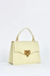 Elatae Kadın Omuz Askılı Silikon Çapraz Çanta Bej 26659 thumbnail 2