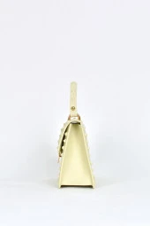 Elatae Kadın Omuz Askılı Silikon Çapraz Çanta Bej 26659 thumbnail 4