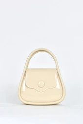 Elatae Kadın Omuz Askılı Silikon Çapraz Çanta Bej 26660 thumbnail 1