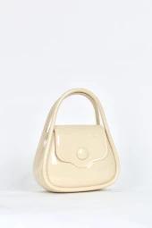 Elatae Kadın Omuz Askılı Silikon Çapraz Çanta Bej 26660 thumbnail 2