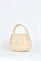 Elatae Kadın Omuz Askılı Silikon Çapraz Çanta Bej 26660 thumbnail 3