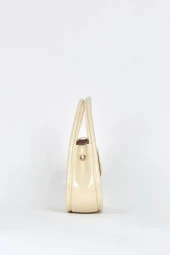 Elatae Kadın Omuz Askılı Silikon Çapraz Çanta Bej 26660 thumbnail 4