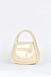 Elatae Kadın Omuz Askılı Silikon Çapraz Çanta Bej 26660 thumbnail 5