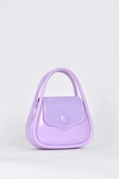 Elatae Kadın Omuz Askılı Silikon Çapraz Çanta Lila 26660 thumbnail 2