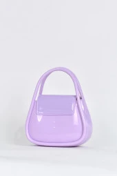 Elatae Kadın Omuz Askılı Silikon Çapraz Çanta Lila 26660 thumbnail 5