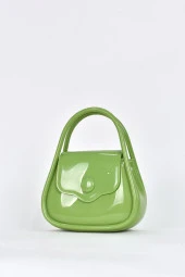 Elatae Kadın Omuz Askılı Silikon Çapraz Çanta Yeşil 26660 thumbnail 3