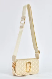 Elatae Kadın Kolon Omuz Askılı Silikon Çapraz Çanta Bej 26398 thumbnail 2