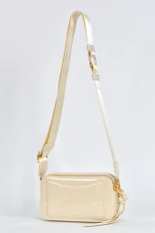 Elatae Kadın Kolon Omuz Askılı Silikon Çapraz Çanta Bej 26398 thumbnail 5