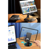 QASUL Yüksek Kaliteli Katlanabilir 360 Dönebilen Ayarlanabilir Telefon Tutucu Tablet Standı - 2
