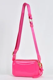 Elatae Kadın Kolon Omuz Askılı Silikon Çapraz Çanta Pembe 26398 thumbnail 5
