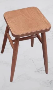 Tabure 90380 Kayın Ayak Güçlendirilmiş Bağlantı Papel Oturum Ceviz Renk El Yapım - 3