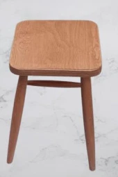 Tabure 90380 Kayın Ayak Güçlendirilmiş Bağlantı Papel Oturum Ceviz Renk El Yapım - 5