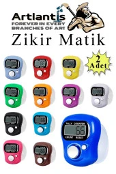 Zikir Matik 2 Adet Hediyelik Dua Tespihat Sayacı Tesbih Pilli Lcd Ekranlı Parmak Yüzük Zikir Matik - 1