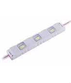 10 Adet 3'lü Enjeksiyon Kasa Modül Led 12V, Arkası Yapışkanlı 12 Volt 3lü 5630 LED - Beyaz - 1