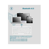 Blueforce Bt-k95 2.4ghz Wireless Bluetooth V5.0 Kablosuz Klavye Beyaz Çift Modlu - 3