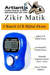 Zikir Matik 3 Adet Hediyelik Dua Tespihat Sayacı Tesbih Pilli Lcd Ekranlı Parmak Yüzük Zikir Matik - 2
