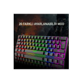 SOMIC T60 Siyah Red Switch Rgb Klavye Mekanik 62 Tuş 18 Ayarlanabilir Led - 3