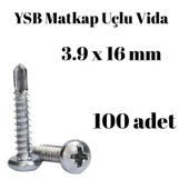 Yıldız Silindir Başlı 3.9x16 YSB Matkap Uçlu Akıllı Vida 100 Adet - 1