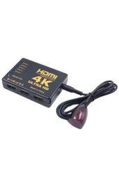 Hdmi Çoklayıcı 5 Port 4k Ultra Hd Destekli Kumandalı Switch Çoklu Cihaz Tek Ekran Uydu Bağlantısı - 2