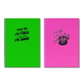 Sim Enjoy A4 120 Yaprak Plastik Kapak Spiralli Defter Çizgili thumbnail 4