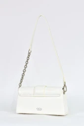 Elatae Kadın Omuz Askılı Çapraz Çanta Beyaz 17571 thumbnail 5