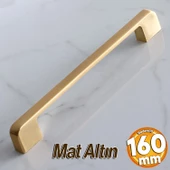 Arel Kulp Mat Gold 160 mm Mobilya Mutfak Dolabı Çekmece Dolap Kulpları Kapak Kulpu Kulbu Altın Metal - 1