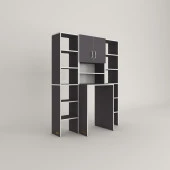 Kenzlife çamaşır makinesi dolabı hayzummaksduble gri 180*126*55 banyo kiler çift kapaklı arkalıklı thumbnail 3