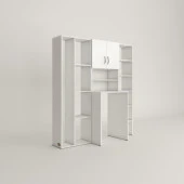 Kenzlife çamaşır makinesi dolabı hayzummega byz 180*156*55 banyo kiler çift kapaklı arkalıklı thumbnail 3