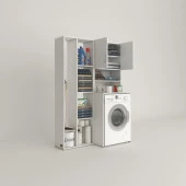 Kenzlife çamaşır makinesi dolabı hayzumsüpürge byz 180*126*55 banyo kiler çift kapaklı arkalıklı thumbnail 2