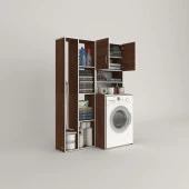 Kenzlife çamaşır makinesi dolabı hayzumsüpürge cvz 180*126*55 banyo kiler çift kapaklı arkalıklı thumbnail 2