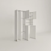 Kenzlife çamaşır makinesi dolabı hayzumsüpürgemdf byz 180*126*55 % 100 mdf full mdf banyo kiler çift kapaklı arkalıklı - 3