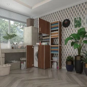 Kenzlife çamaşır makinesi dolabı kasparovmaks cvz 180*096*55-20 banyo kapaklı arkalıksız - 1