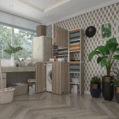 Kenzlife çamaşır makinesi dolabı kasparovmaks crd 180*096*55-20 banyo kapaklı arkalıksız thumbnail 1