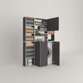 Kenzlife çamaşır makinesi dolabı kasparovmaksduble gri 180*126*55-20 banyo kapaklı arkalıksız thumbnail 2