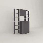 Kenzlife çamaşır makinesi dolabı kasparovmaksduble gri 180*126*55-20 banyo kapaklı arkalıksız thumbnail 3