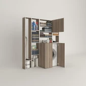 Kenzlife çamaşır makinesi dolabı kasparovmega crd 180*156*55-20 banyo kapaklı arkalıksız - 1