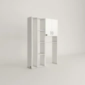 Kenzlife çamaşır makinesi dolabı veronikasüpürgemdf byz 180*126*20 % 100 MDF full Mdf banyo arkalıksız raflı thumbnail 2