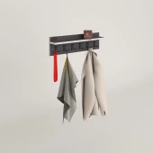 Kenzlife elbise askılığı askılık vettini gri 20*070*12 siyah 6 adet askı portmanto - 2