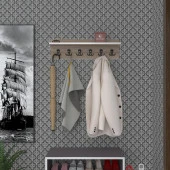 Kenzlife elbise askılığı askılık vettini crd 20*070*12 siyah 6 adet askı portmanto thumbnail 1