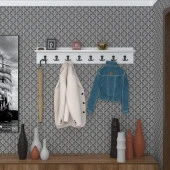 Kenzlife elbise askılığı askılık vettini byz 20*100*12 siyah 8 adet askı portmanto - 1